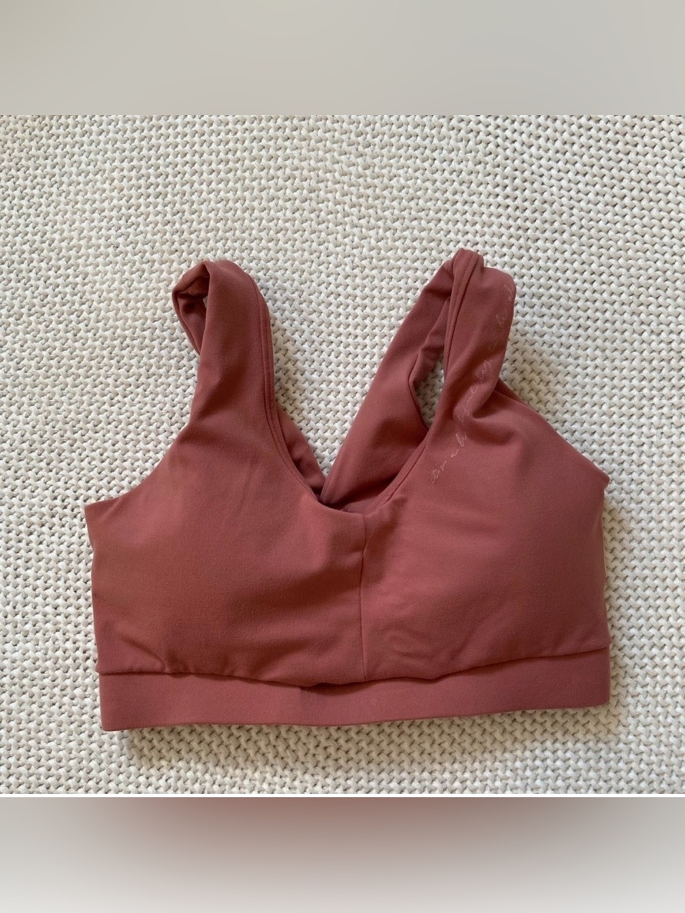 Whitney Simmons x Gymshark Bra in Moab Mountain Brick